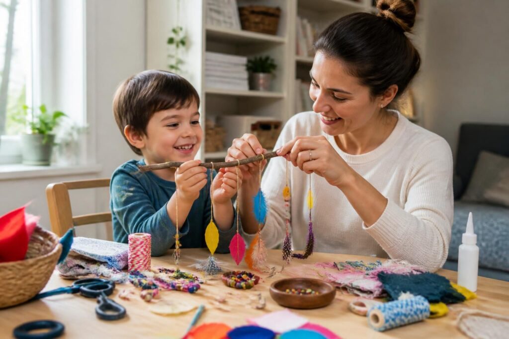 découvrez une activité manuelle idéale pour les enfants de 5 ans : créer ensemble un mobile décoratif coloré et ludique pour stimuler leur créativité et leur motricité.