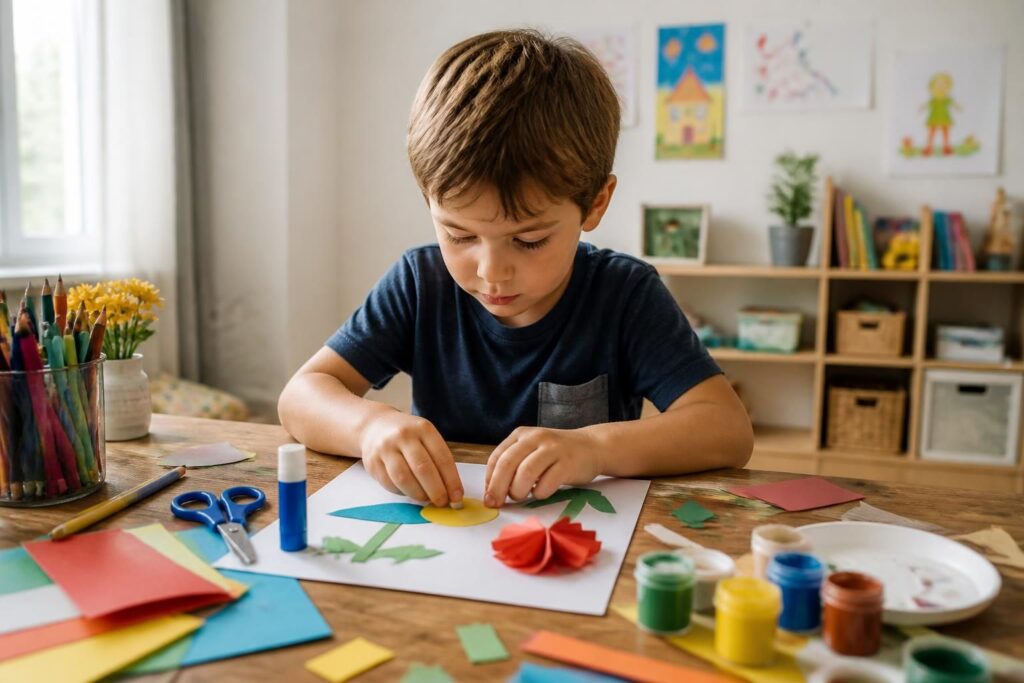 découvrez une activité manuelle idéale pour les enfants de 6 ans : apprendre à réaliser un dessin en volume facilement et amusamment, pour développer leur créativité et leur motricité.