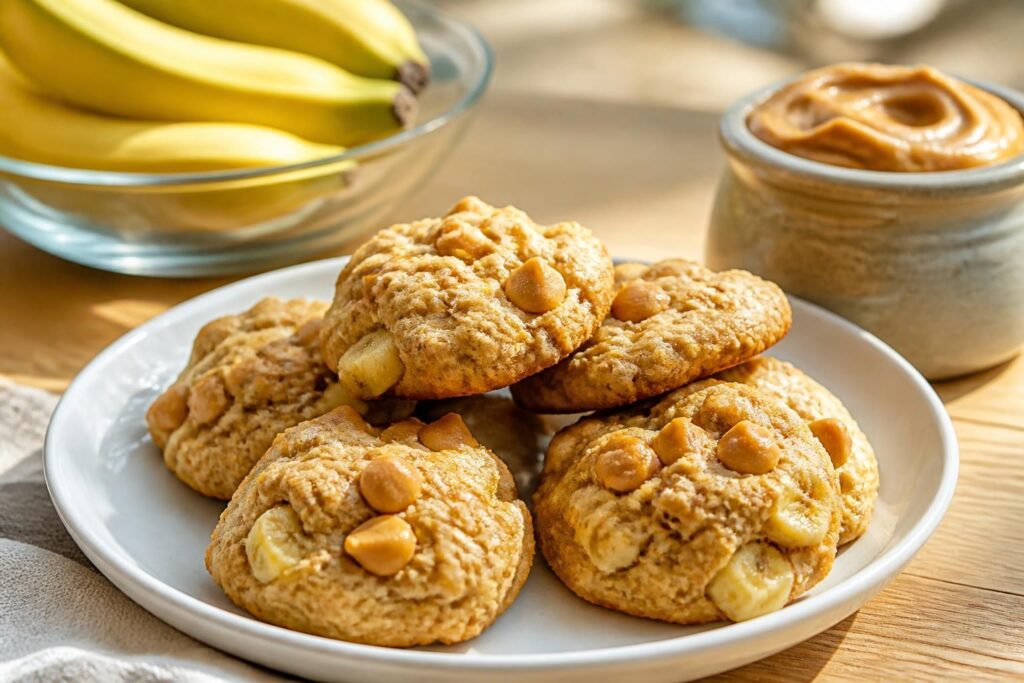 découvrez notre recette saine de cookies banane et beurre de cacahuète, sans farine, faciles à préparer pour une gourmandise healthy et rapide.