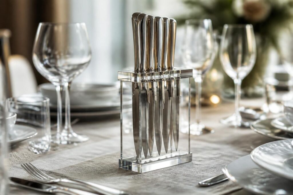 découvrez notre sélection élégante de porte couteaux de table en verre, argent ou design pour sublimer et harmoniser votre décoration de table avec style.